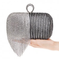 L.west Women Tassel Diamonds Evening Bag  