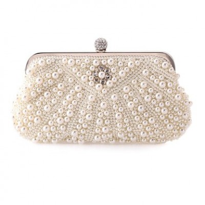 L.WEST®  Women's  Event/Party / Wedding / Evening Bag Pearl Diamonds Delicate Handbag  