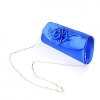 Handbags/ Clutches In Gorgeous Shining Satin Shell With Applique More Colors Available  