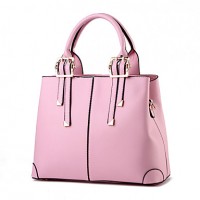 Women's Fashion Casual Solid PU Leather Messenger Shoulder Bag/Totes  