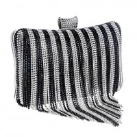 L.west Women Personality Diamonds Tassel Evening Bag  