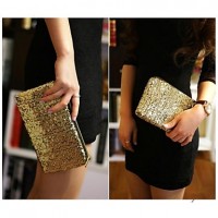 Women's Dazzling Sequins Clutch Bag  