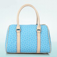   Women PU Barrel Shoulder Bag / Tote - White / Pink / Blue / Brown  