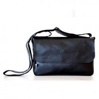 Men 's PU Messenger Shoulder Bag - Brown/Black  