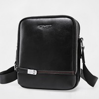 Men Cowhide Messenger Shoulder Bag - Brown / Black  