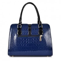  Women Patent Leather Doctor Shoulder Bag / Tote - White / Blue / Red / Black  