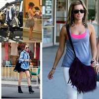 Women's Fringe Tassel Messenger Crossbody Shoulder Bag  