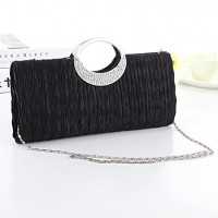 Women-Casual / Event/Party / Wedding-Velvet / Glitter / Metal / Satin-Evening Bag-White / Black / Fuchsia  