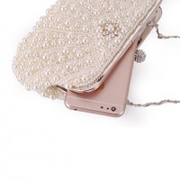 L.WEST®  Women's  Event/Party / Wedding / Evening Bag Pearl Diamonds Delicate Handbag  