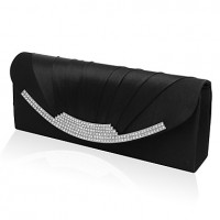 Women Satin Minaudiere Clutch / Evening Bag-White / Purple / Blue / Gold / Red / Black / Almond  