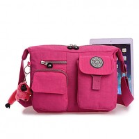 Women's Waterproof Nylon Zipper Pockets Durable Shoulder Bag  