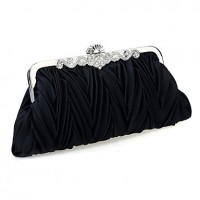 Women Chiffon /Satin Minaudiere Shoulder Bag / Clutch / Evening Bag-White / Purple / Brown / Red / Silver / Black  