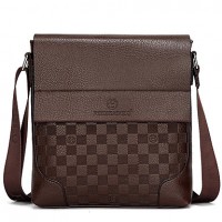 Men PU Messenger Shoulder Bag / Satchel-Brown / Black / Khaki  