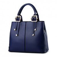 Women's Fashion Casual Solid PU Leather Messenger Shoulder Bag/Totes  