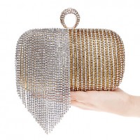 L.west Women Tassel Diamonds Evening Bag  