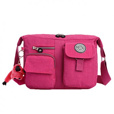 Women's Waterproof Nylon Zipper Pockets Durable Shoulder Bag  