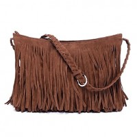 Women's Fringe Tassel Messenger Crossbody Shoulder Bag  