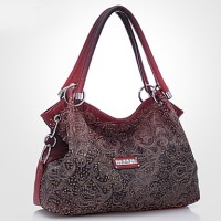  Women PU Barrel Shoulder Bag / Tote - Pink / Blue / Red / Gray / Khaki  